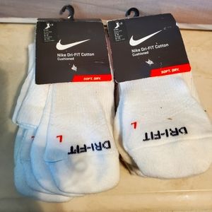 6 pair Men's 6-8 Nike Dri-Fit Cotton Cushioned socks women's 6-10